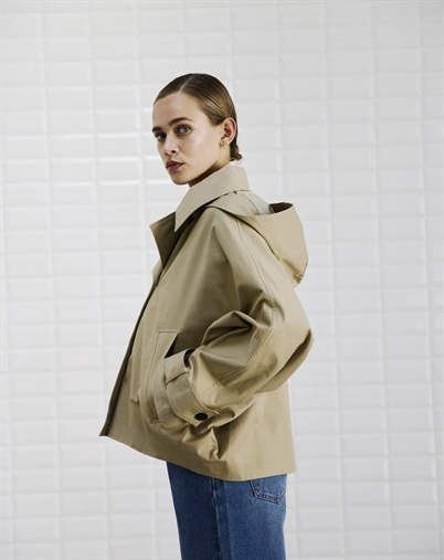 Whitblack - WBLAlaia Hooded Jakke - Dark Sand